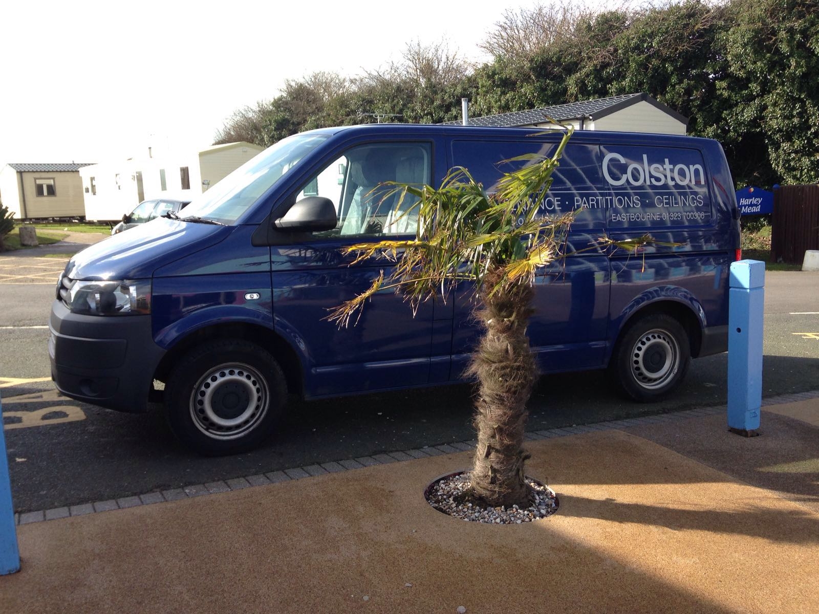 our professional builder in Eastbourne van on their way to a new job to complete at superior construction quality